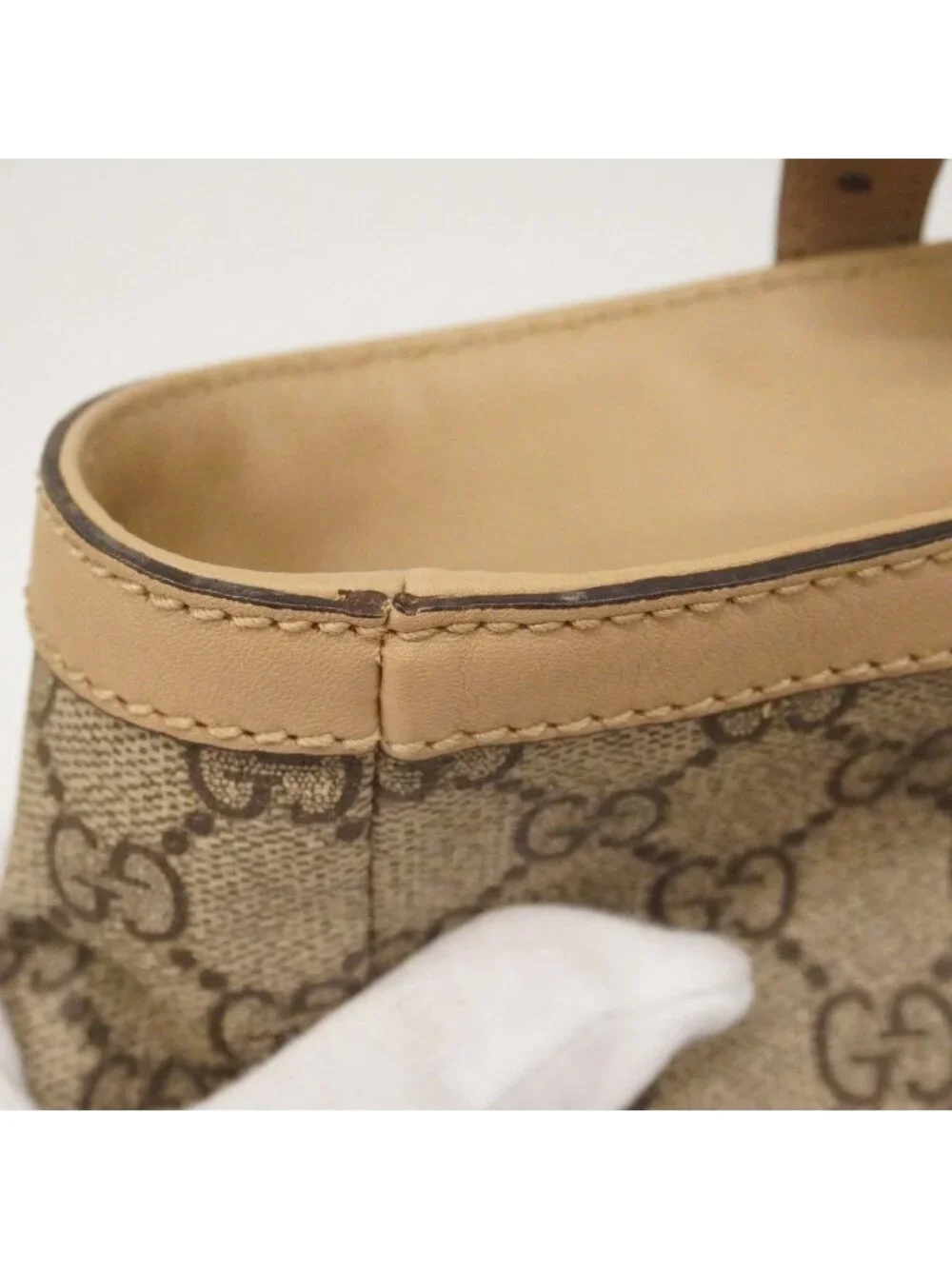 Gucci Tote GG Supreme Brown Gold